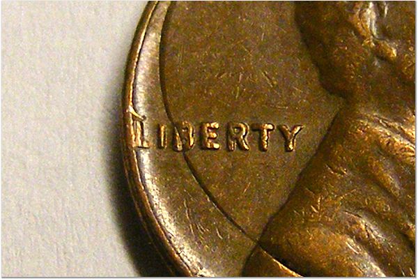 1966-Lincoln-Cent-Incomplete-Clip-?